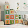 12 Cube Kids Wardrobe Closet with Hanging Section and Doors-Green - Gallery View 1 of 10