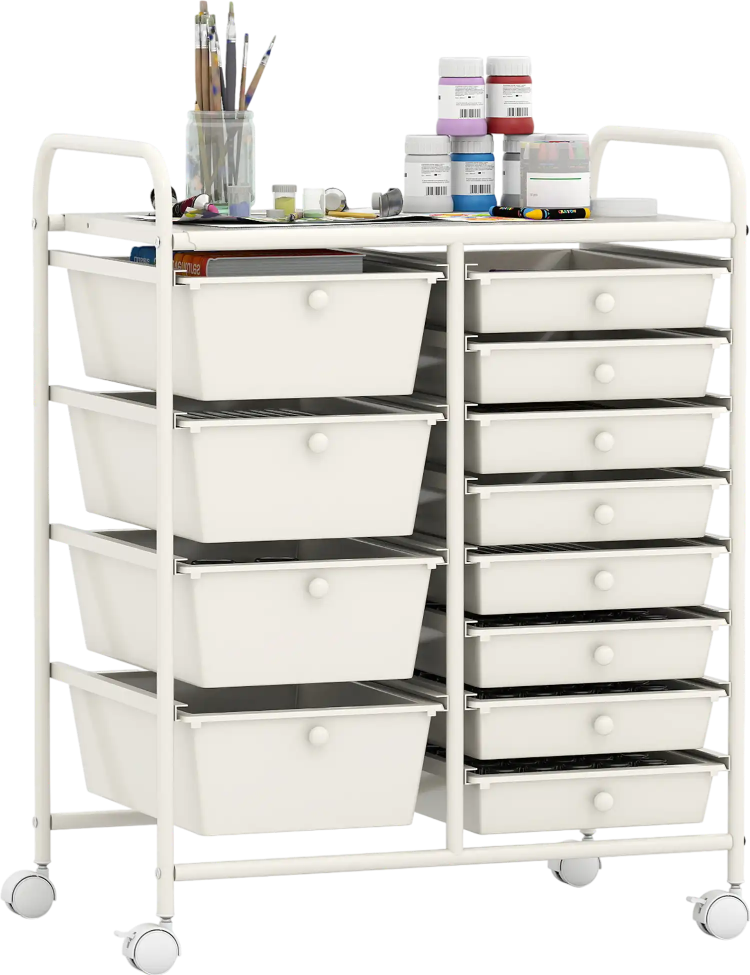 Costway 12-Drawer Utility Rolling Storage Cart 69286716 New