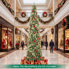 12 FT artificial Christmas tree with 1818 PVC branch tips, featuring a slim shape for elegant holiday displays.