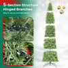 12 ft artificial Christmas tree with 1818 PVC branch tips features a 5-section structure for easy setup and a slim design.