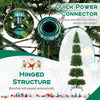 12 ft tall prelit artificial Christmas tree with 2536 PVC branch tips and quick power connector for easy assembly.