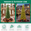 12 ft tall prelit artificial Christmas tree with 2536 PVC branch tips, perfect for indoor and outdoor festive decor.