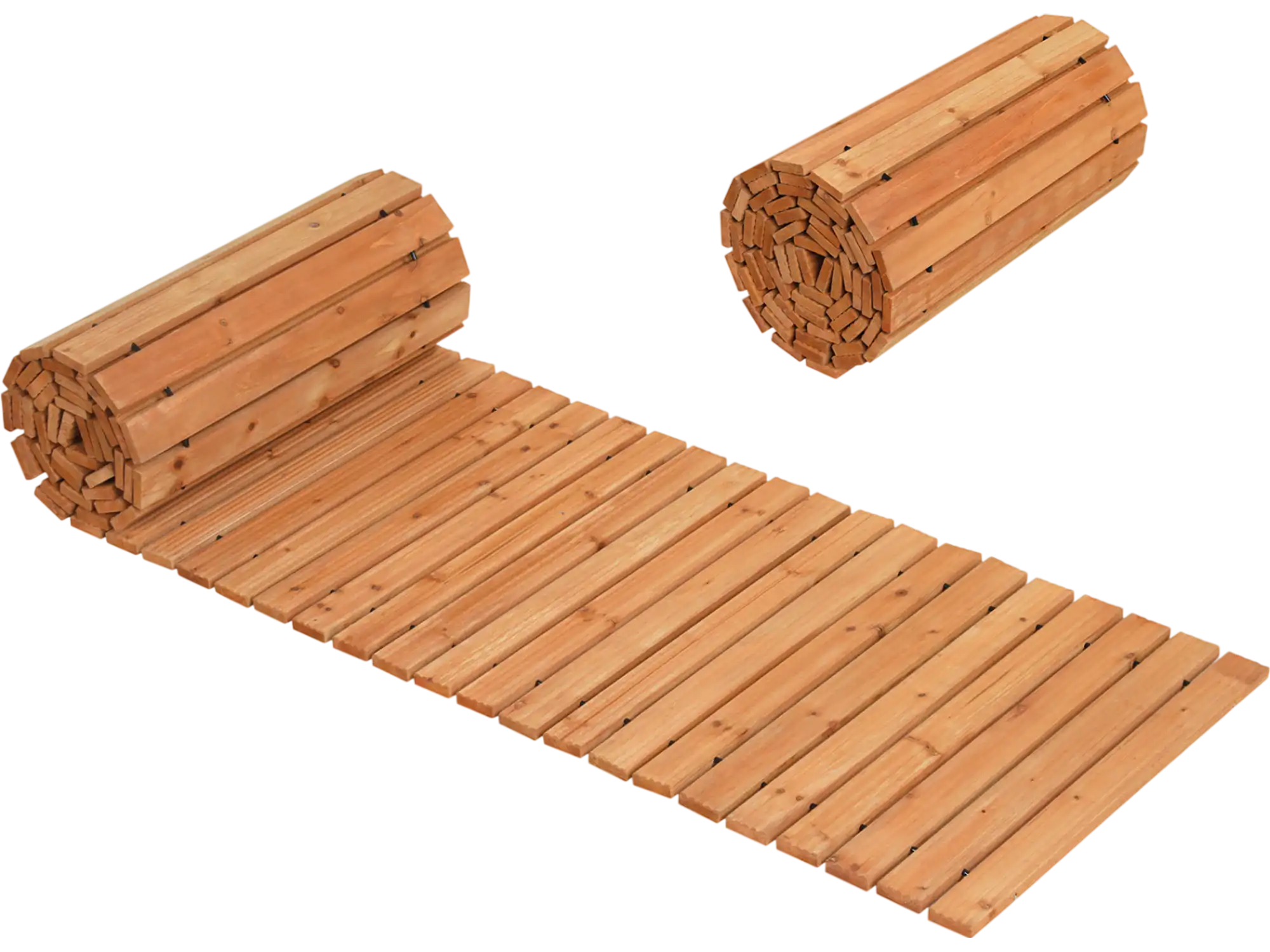 Costway 12' Wooden Cedar Garden Pathway Roll Out Walkway Set of 2 54578428 New