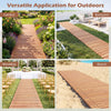 12 FT wooden garden pathway, 22 inches wide, shown in various outdoor settings for versatile use.