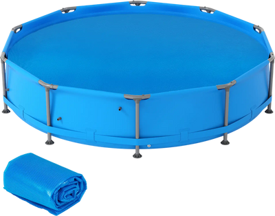 Costway 8'/12' Round Solar Pool Cover 12 Mil for In-Ground Above-Ground Swimming Pools 17682430 New