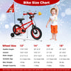 12-inch kids bike with adjustable seat, training wheels, and Christmas-themed design, perfect for ages 3-5 years old.