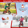 12-inch kids bike with detachable training wheels, adjustable seat, and Christmas music for ages 3-5, perfect for.