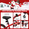 12-inch kids bike with adjustable seat, training wheels, and Christmas music, perfect for ages 3-5 for safe riding.