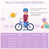 Purple 12-inch kids bike with adjustable seat, basket, and streamers, designed for fun and safety.