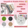 Textured pneumatic tires for the 12-inch kids bike, suitable for various terrains and ensuring smooth rides.