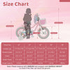 12-inch pink kids bike with adjustable seat, basket, and training wheels, perfect for girls aged 3-4 years old.