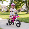 12 Inch Kids Bike Motorcycle-Inspired for Boy Girl Ages 3-4 Years-Pink - Gallery View 1 of 10