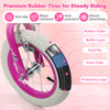 Close-up of premium rubber tire for 12-inch kids bike, featuring anti-slip and anti-puncture design for steady riding.