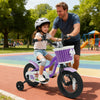 12 Inch Kids Bike with Training Wheels for Aged 3-4 Years Old - Magic Purple - Gallery View 1 of 9