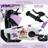 Front V-brake and handle brake on the 12-inch Magic Purple kids bike for safe and confident riding.