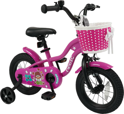 Costway Kids Bike w/ Training Wheels Magic Rose 12/14/16/18