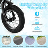 Close-up of the 12-inch kids bike wheel, featuring anti-slip, shock-absorbing, wear-resistant design for various road.