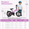 Kids bike with 12-inch wheels, adjustable seat, dual brakes, and detachable training wheels for ages 3-4 years.