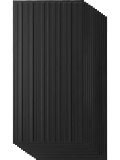 Costway 12-Pack PVC 3D Slat Wall Panels Interior Wall Decor Living Room TV Background 23399733 New