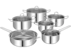 12 Piece Pots and Pans Set with Tempered Glass Lids and Handles