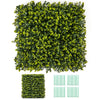 Artificial Eucalyptus hedge panel set, 12 pieces, 20"x20", maintenance-free, ideal for privacy screens or green walls.