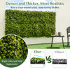 Artificial Eucalyptus hedge panel set, 12 pieces, 20"x20", 3" thick, vibrant green, ideal for privacy screens and decor.