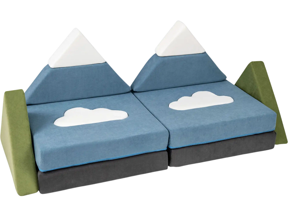 12 Pieces Snow Mountain Theme Toddler Foam Building Fort