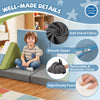 Toddler foam building fort in snow mountain theme, featuring soft velvet fabric and removable washable cover for.