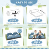 Step-by-step guide for using the 12 Pieces Snow Mountain Theme Toddler Foam Building Fort, featuring easy setup.