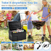 Portable 12V car refrigerator with touch panel, 23QT capacity, ideal for camping and outdoor use, featuring removable.