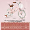 12-inch kids bike with training wheels, adjustable seat, removable basket, and dual brake system for ages 3-8 years.