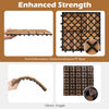 Acacia wood interlocking deck tiles showcasing enhanced strength and waterproof design, ideal for outdoor flooring.