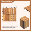 Acacia wood interlocking deck tiles, 12 x 12 inches, ideal for outdoor use on patios, balconies, or poolside areas.