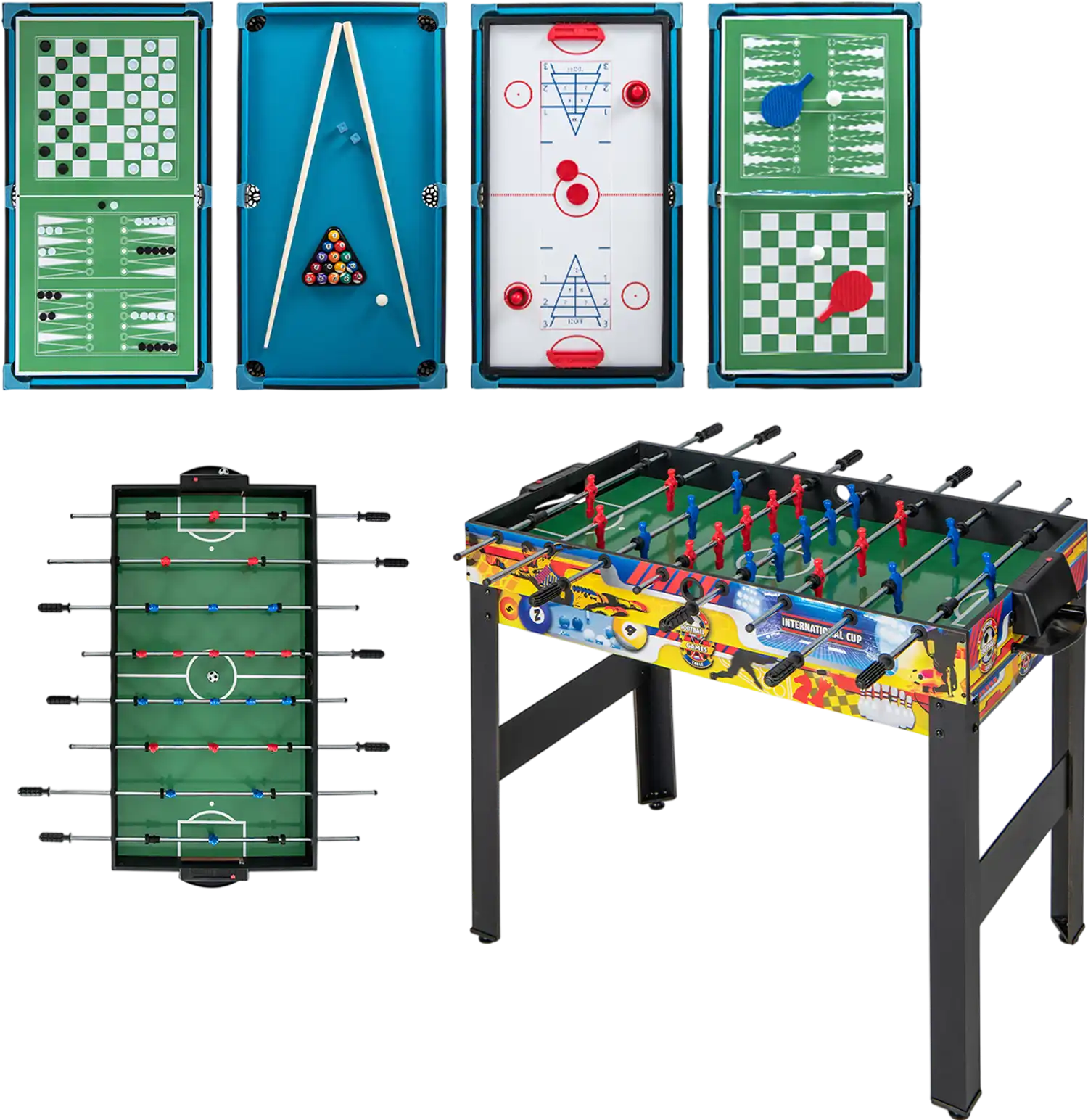 Costway 12-in-1 Combo Game Table Foosball Air Hockey Pool Ping Pong Headboard 98635271 New