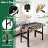 Foosball table from the 12-in-1 Combo Game Table Set with adjustable leg levelers and non-slip grips for stability.