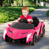 12V Licensed Lamborghini 4WD Kids Ride-on Sports Car with 2.4G Remote-Pink - Gallery View 1 of 11