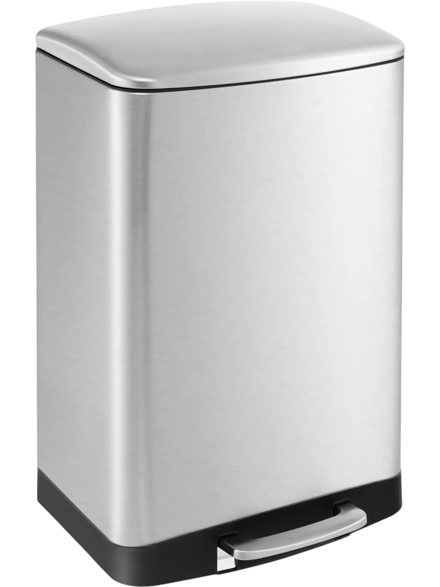 Costway 13.2 Gal Stainless Steel Trash Can with Lock Device 48936517 New