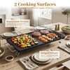 Indoor electric grill showcasing honeycomb and striped textures for versatile cooking, perfect for family dinners and.