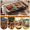 Indoor electric grill with removable touch panel, featuring 4 temperature settings for versatile cooking at BBQs and.