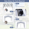 Pop up canopy tent with 4 sidewalls and mesh netting, featuring easy setup and UPF50+ sun protection for outdoor events.