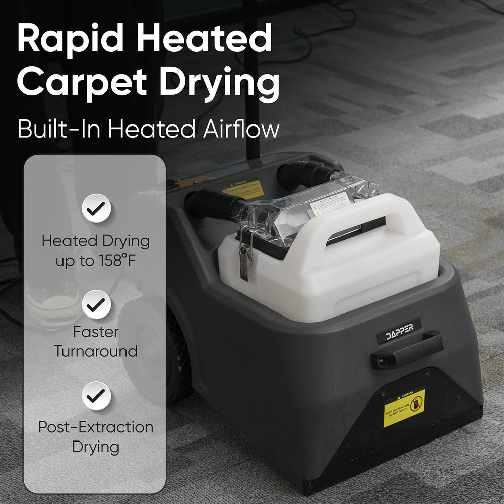 3-in-1 Carpet Restoration Machine with Carpet Combing, Extraction and 70°C Heated Drying