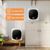 Compact portable clothes dryer with stainless steel tub, featuring easy assembly and efficient drying for various.