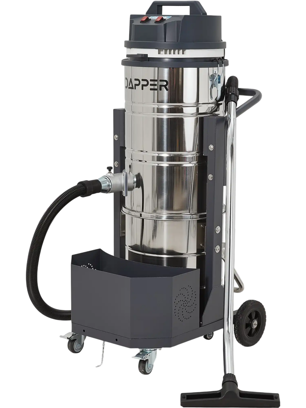 26.5 Gallon Heavy-Duty Industrial Wet/Dry Vacuum Dual Motor, 3.3 HP, 222 CFM