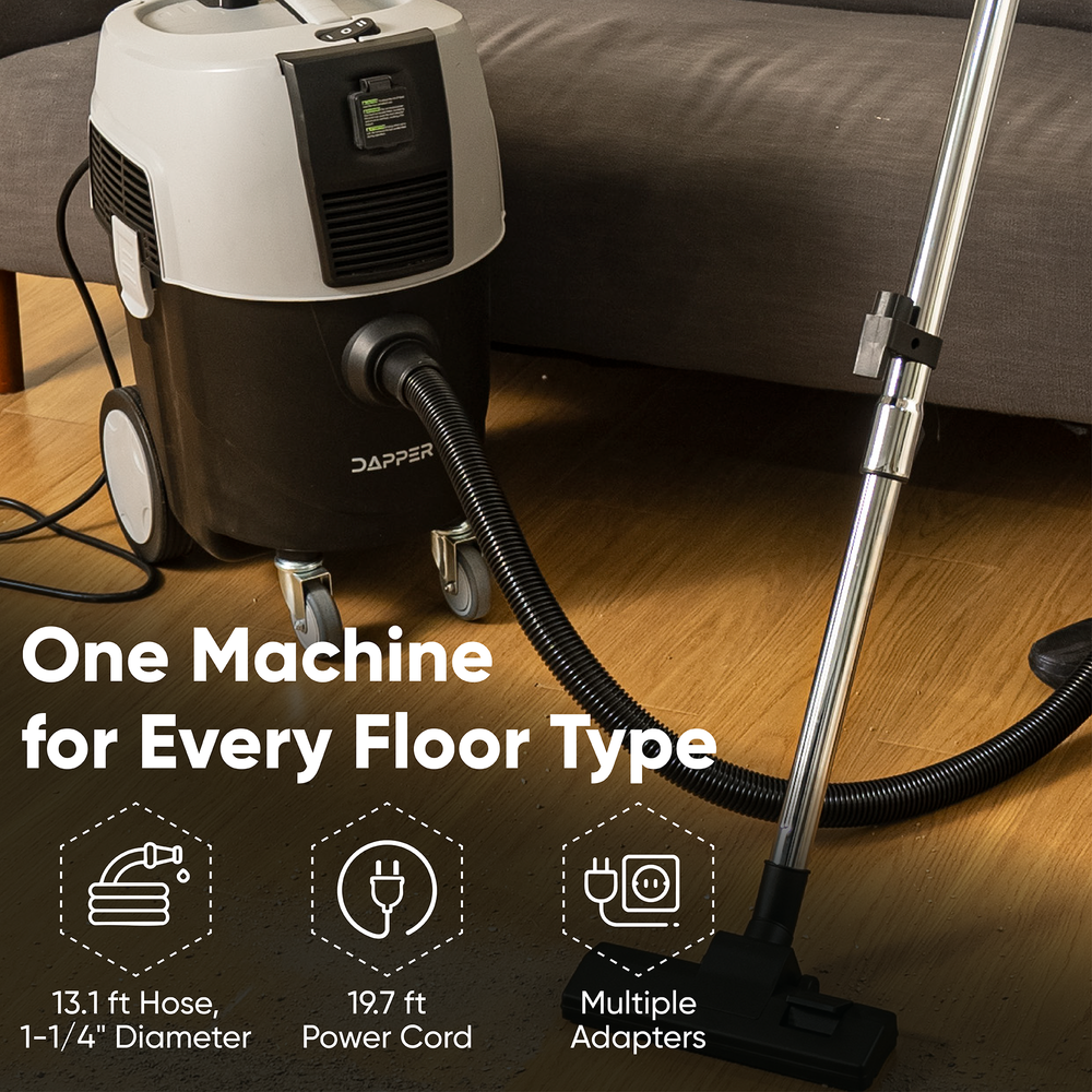 8 Gallon Wet Dry Dust Extractor Vacuum with Auto HEPA Filter