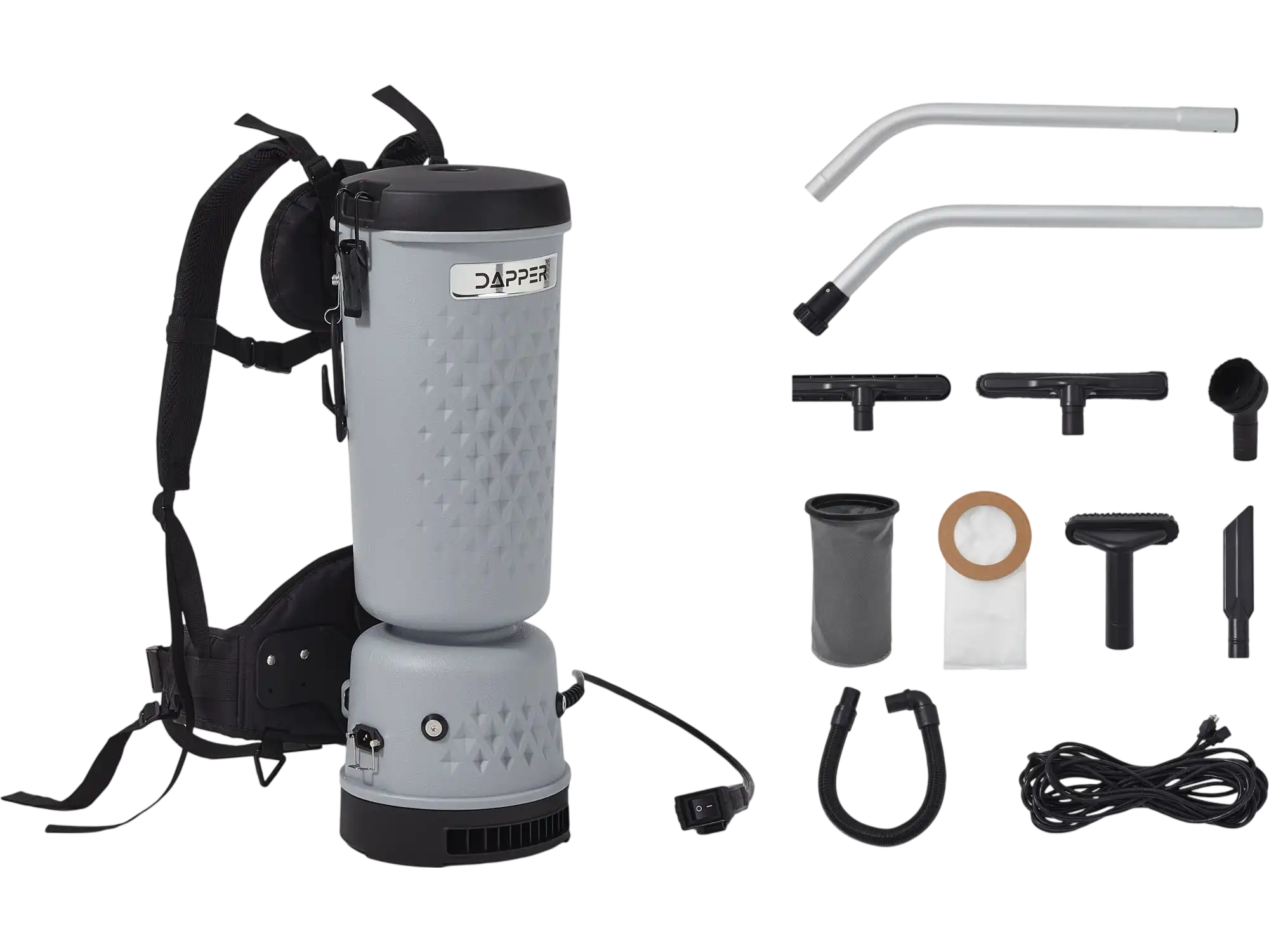 Dapper Commercial Backpack Vacuum Cleaner 10.5 Qt 80 CFM with Attachment Kit New
