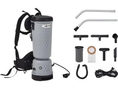 Dapper Commercial Backpack Vacuum Cleaner 10.5 Qt 80 CFM with Attachment Kit New