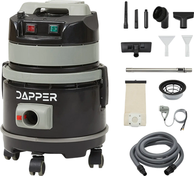 Dapper Supply Commercial Vacuum Cleaner Wet/Dry 3 Gal. Tank with Soap Dispensing Scrub Brush New