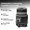 Dapper Supply Commercial Vacuum Cleaner Wet/Dry 3 Gal. Tank with Soap Dispensing Scrub Brush New
