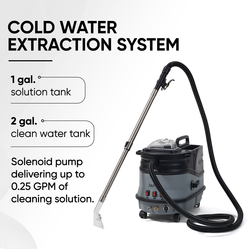 Cold Water Carpet Extractor & Upholstery with Scrub Brush & Blower, 2.5 Gal.