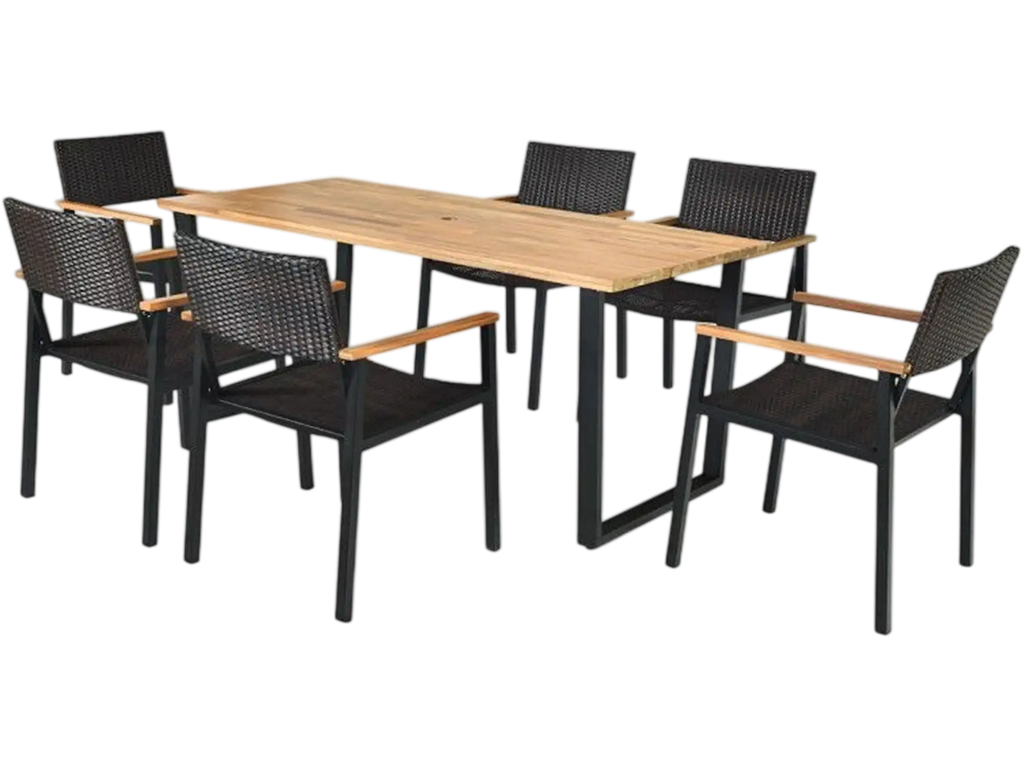 Costway 7-Piece Outdoor Patio Dining Set Acacia Wood Table 13864095 New